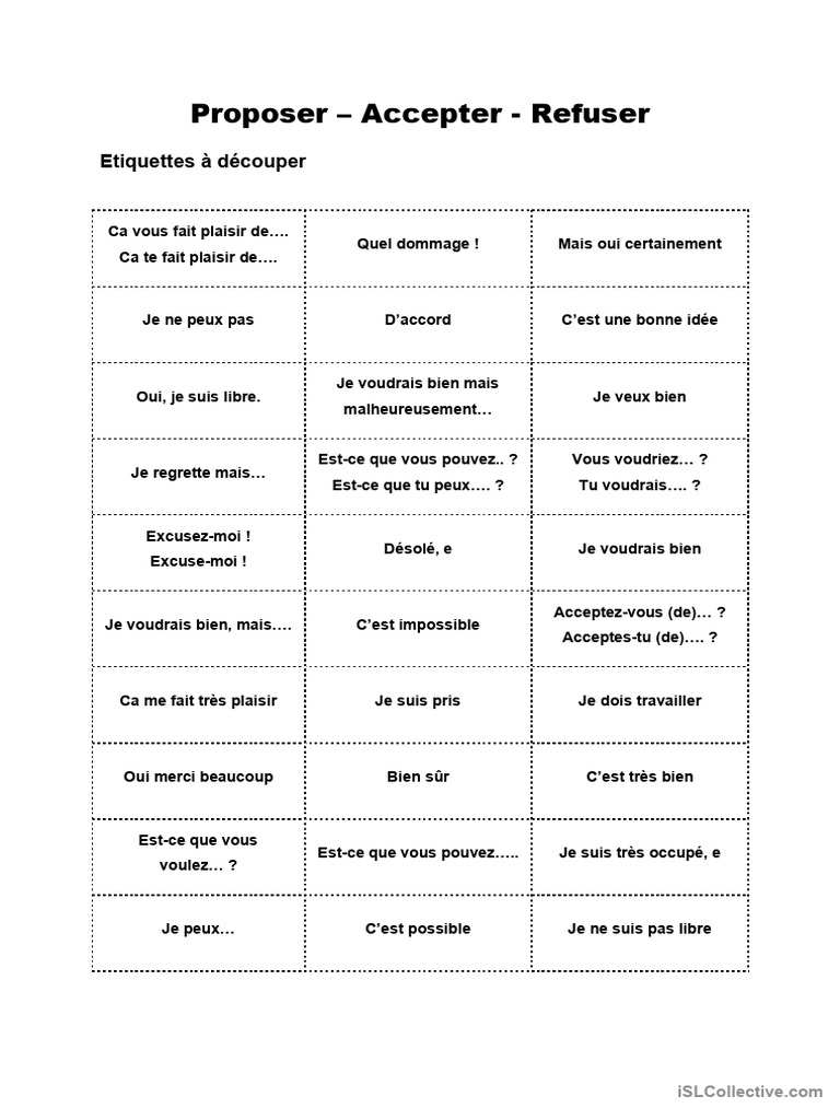 Propositions et Réponses en Français | PDF
