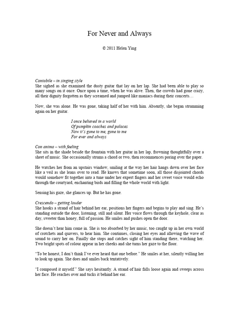 For Never and Always | PDF