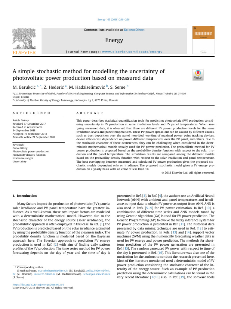 A Simple Stochastic Method For Modelling The Uncertainty of ...