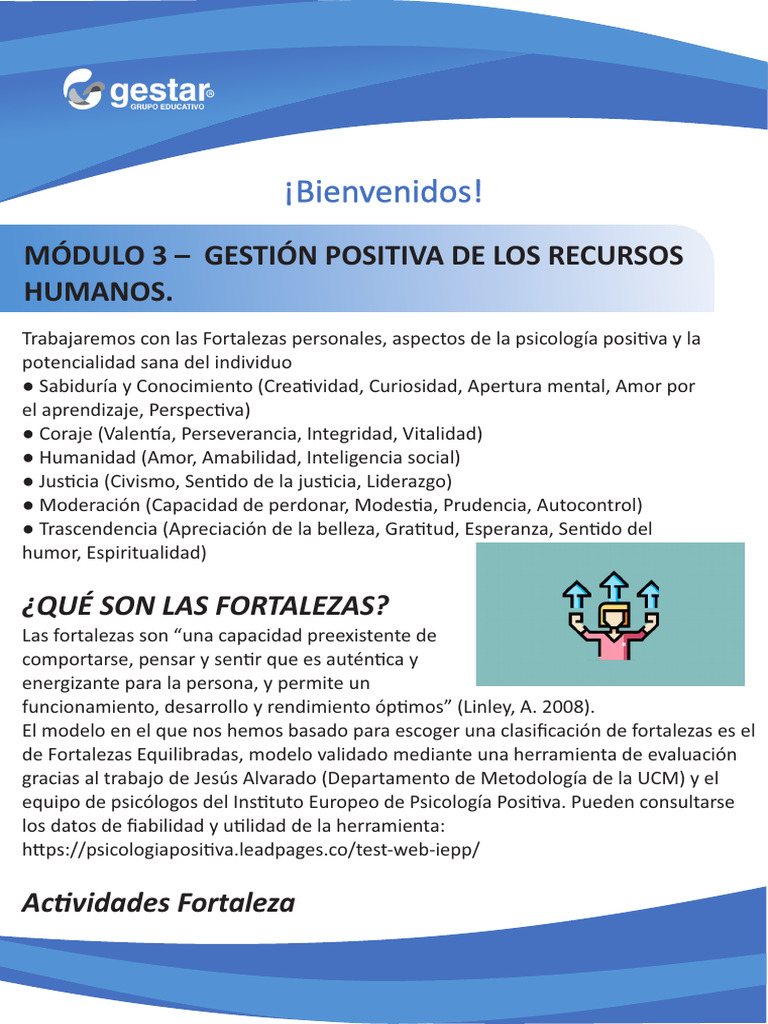 Modulo Gestion Positiva de Los RRHH | PDF | Amor | Las emociones