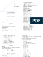 Tabla de Derivadas e Integrales