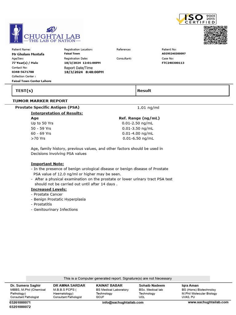 Print Tech Report | PDF | Prostate Specific Antigen | Medicine