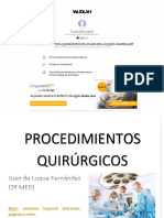 PROCEDIMIENTOS QUIRURGICOS JUAN DE LUQUE 2oMED