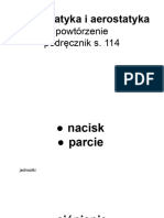 Hydrostatyka I Aerostatyka Powtórzenie