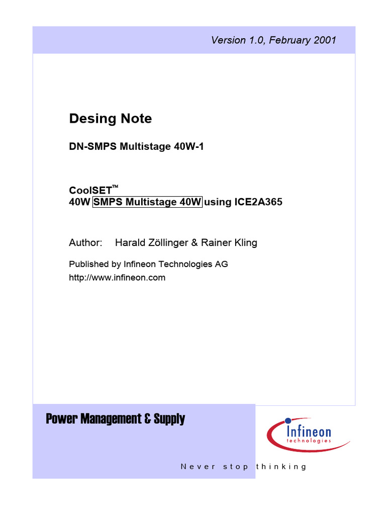 40W SMPS Design Guide | PDF | Power Supply | Power Engineering