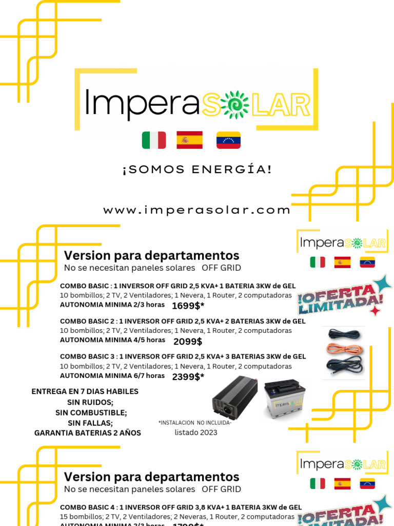 Imperasolar Venezuela 1 | PDF | Energía solar | Tecnologías sostenibles