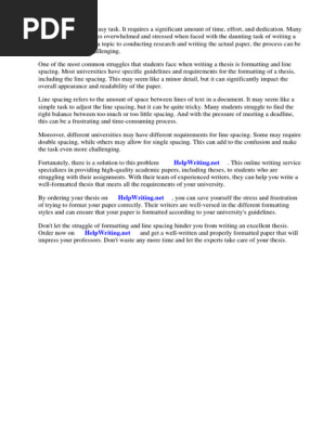 Term Paper Line Spacing