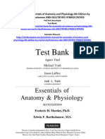 Test Bank For Essentials of Anatomy and Physiology 6Th Edition by Martini Bartholomew Isbn 0321787455 9780321787453 Full Chapter PDF