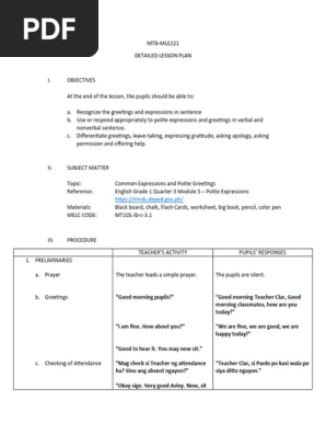 SEMI-DETAILED LESSON PLAN