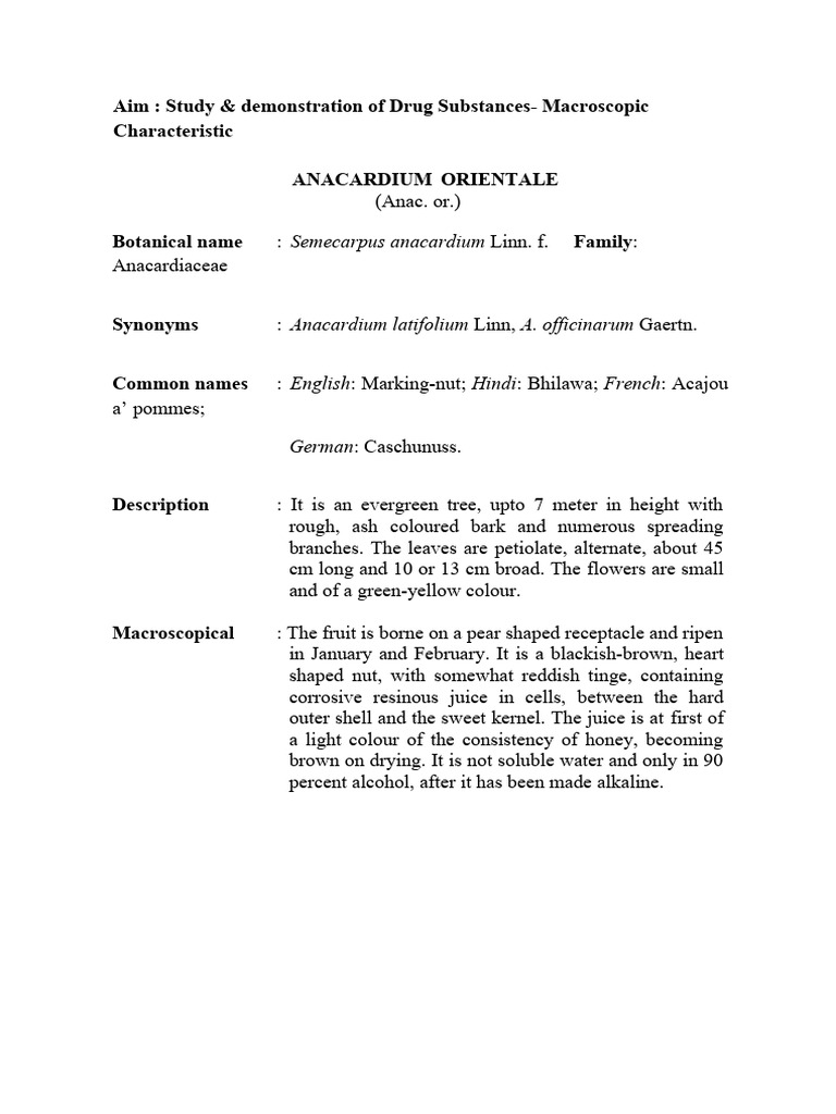 Macroscopic Identification of Plant | PDF | Honey Bee