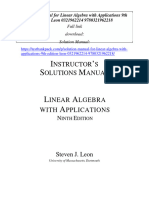 Solution Manual For Linear Algebra With Applications 9Th Edition Leon 0321962214 9780321962218 Full Chapter PDF