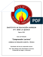 Comprensión Lectora Ies Ingreso 2024