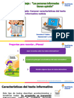 6° Básico LENGUAJE Las Personas Informadas 9 Al 20 de Noviembre PDF