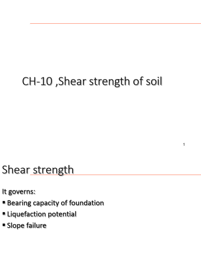 Understanding Soil Shear Strength Factors | PDF | Strength Of Materials ...