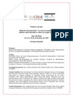 Primera circular Simposio Internacional Los nuevos malditos debates sobre literatura y ética en el siglo XXI