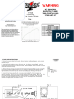 Warning: No Smoking! No Open Flame! While Installing Your Jet Kit