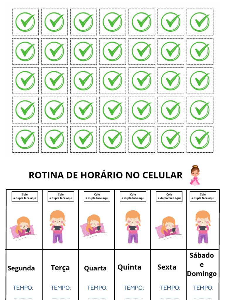 Rotina Menina - . | PDF