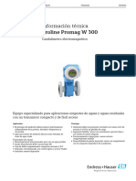 Información Técnica Proline Promag W 300: Caudalímetro Electromagnético