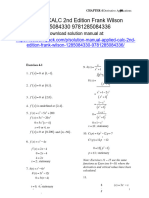 Applied Calc 2Nd Edition Frank Wilson Solutions Manual Full Chapter PDF