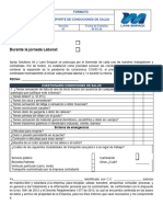 Formato V01 Reporte de Condiciones de Salud