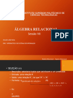 Sessão VII - Álgebra Relacional