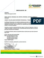 Circular No. 36 Taller Lúdico de Riesgo Psiocosocial y