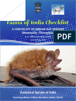 Checklist of Indian Chiroptera