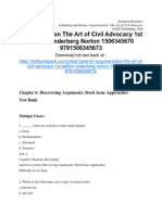 Argumentation The Art of Civil Advocacy 1St Edition Underberg Test Bank Full Chapter PDF
