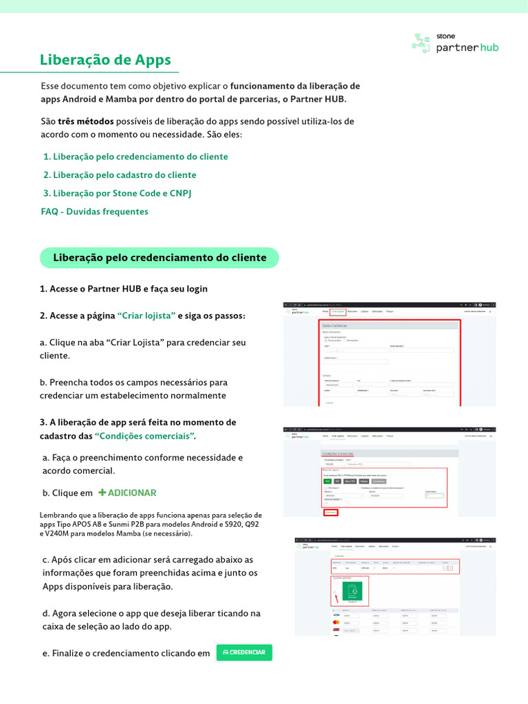 Liberação de App Stone | Download grátis PDF | Aplicativo para celular ...