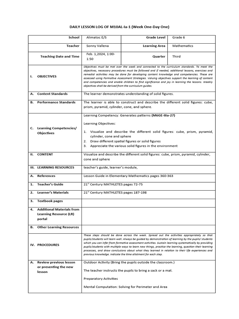 Iii Day 1 Pdf Learning Teachers