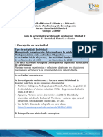 Guía de Actividades y Rúbrica de Evaluación - Unidad 2 - Tarea 5 - Identidad, Historia y Diseño