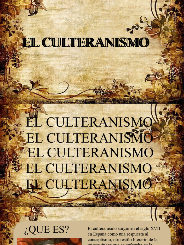 El Culteranismo Pdf Metáfora