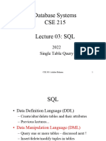 CSE 303 Lec 3 SingleTableQuery