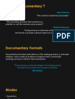 Introduction To Documentary Formats