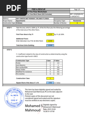 Appartments flow calculation