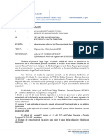 Informe #042-2023-MPC OFT Informa Sobre Solicitud de Prescripcion de Deuda de Leon Campos Manuel Florian y Medina Vargas de Leon Maria Reyna