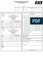 FIBA 3x3 Scoresheet