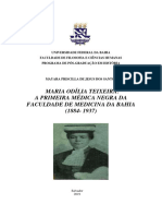 SANTOS, Mayara. Maria Odília Teixeira A Primeira Médica Negra Da Faculdade de Medicina Da Bahia (1884-1937)