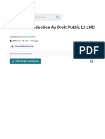 Cours D'Introduction Au Droit Public L1 LMD - PDF - Institutions Sociales - Sciences Politiques