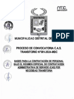 Convocatoria Cas Transitorio 001 2024