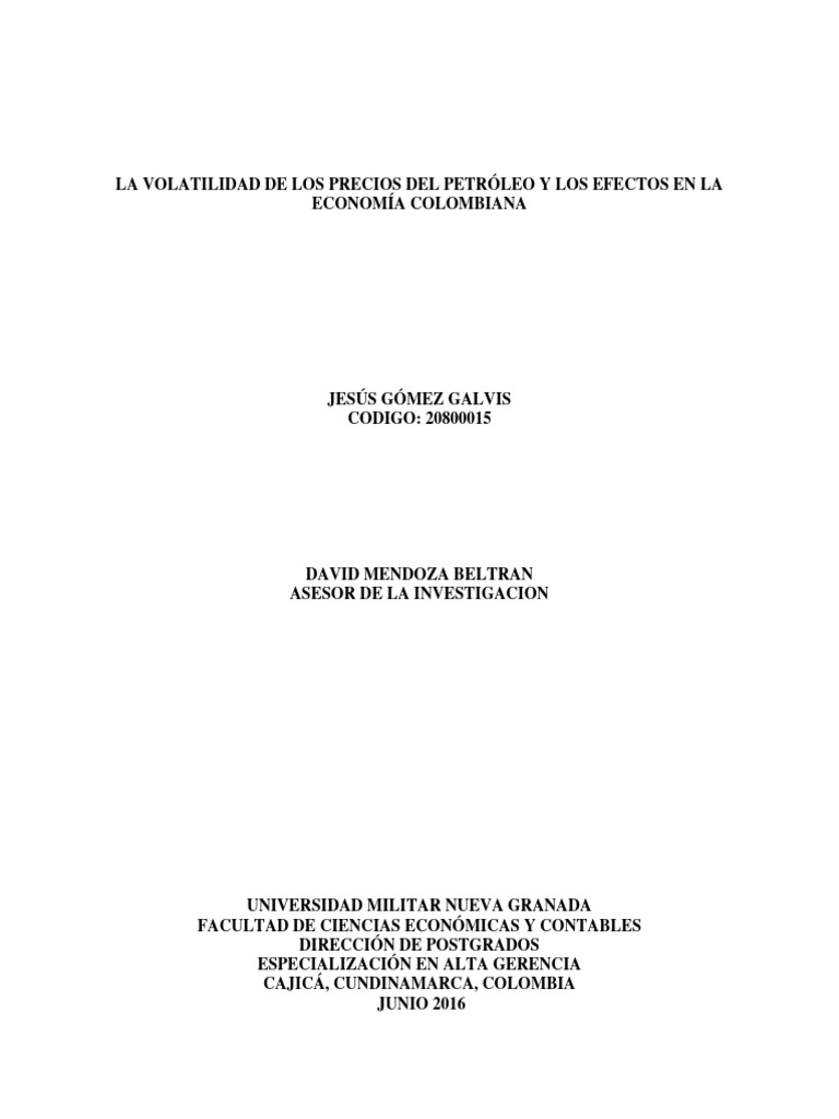 Impacto del Boom Petrolero en Colombia | PDF | Petróleo | OPEP