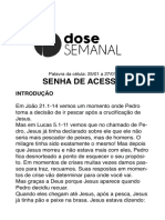 Dose Semanal - Senhas de Acesso