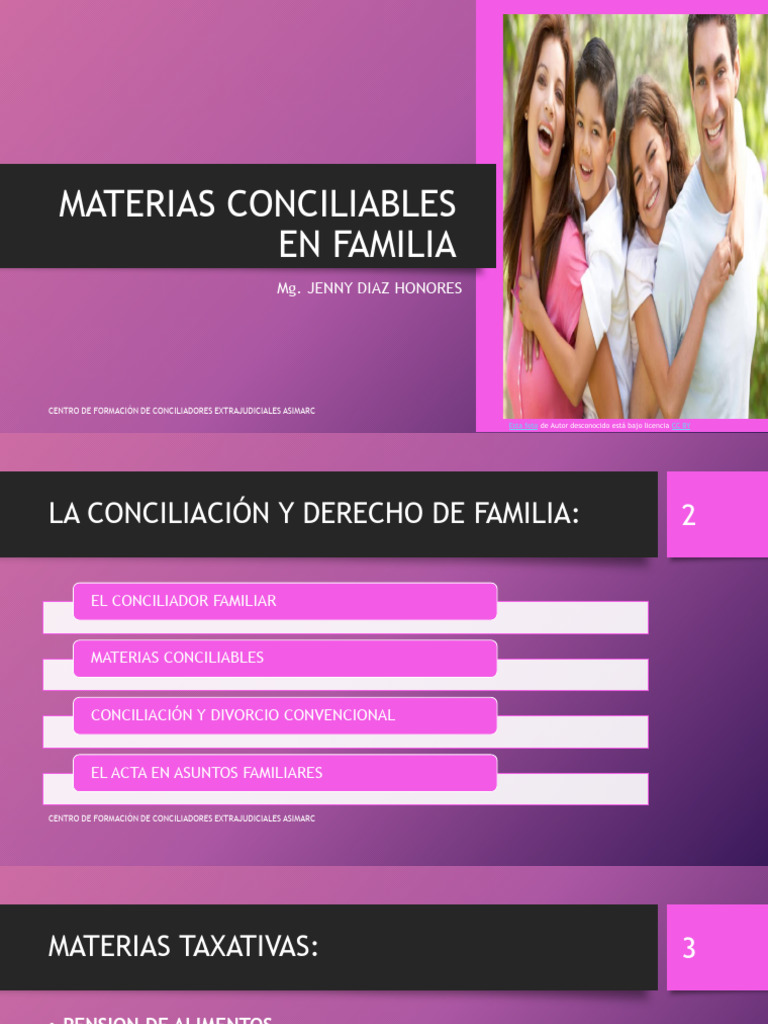 Materias conciliables en familia modulo 2 pdf