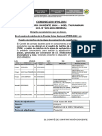 Comunicado Nº09-Contratación Docente 2024 Ugel Tahuamanu