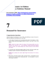 Health Economics 1St Edition Bhattacharya Solutions Manual Full Chapter PDF