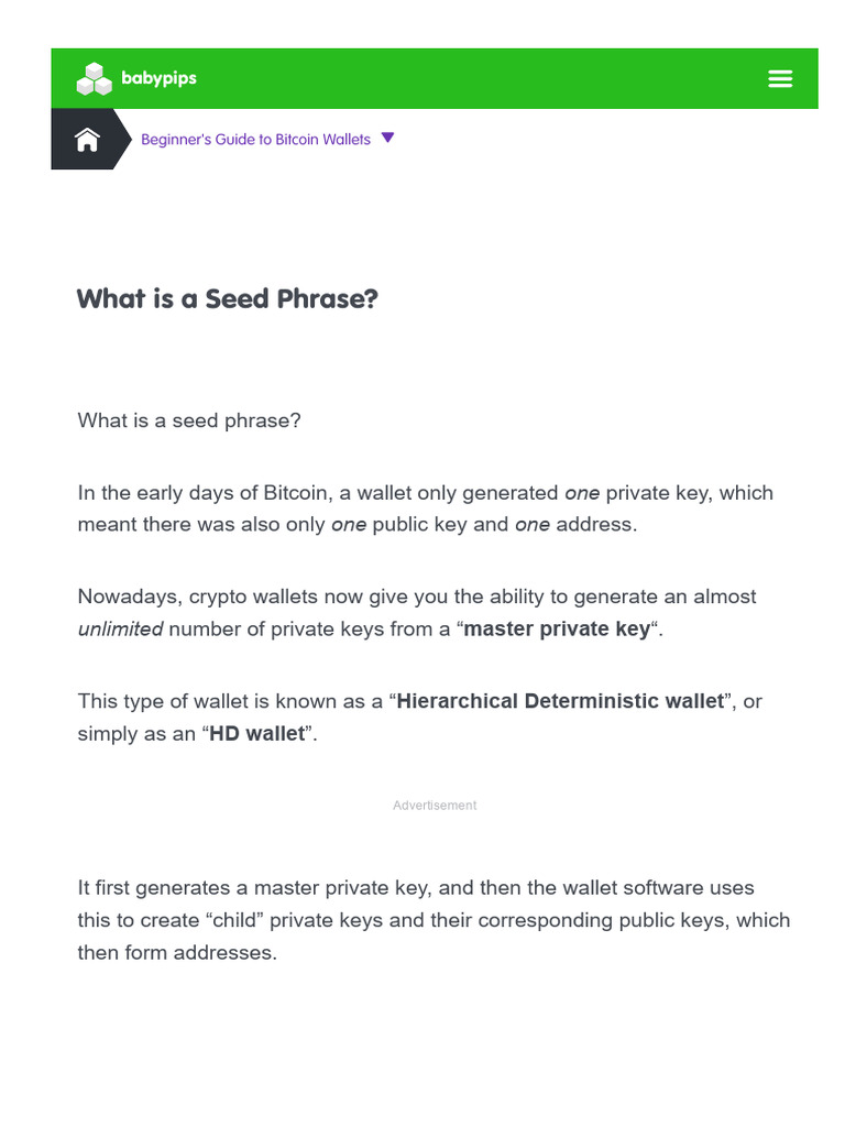 Cryptolearnwhat Is A Seed Phrase | PDF | Applications Of Cryptography |  Secure Communication