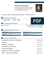 Daniely de Santos de Souza: Intenção de Trabalho