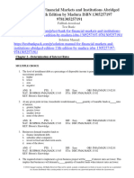 Test Bank For Financial Markets and Institutions Abridged Edition 11Th Edition by Madura Isbn 1305257197 978130525719 Full Chapter PDF