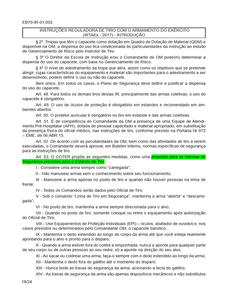 Normas de Seg Estande de Tiro | PDF | Capacete | Armas de projétil, image size:768x1024