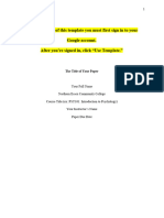 APA 7 Style Student Paper Template 